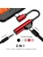 Kırmızı USB C Dac Adaptörü 2 In 1 Tip C 3.5 Kulaklık Adaptörü Ses Tipi-C Kulaklık 3mm Jack Aux USB C 3.5 Xiaomi Usbc 3 5 (Yurt Dışından) 2