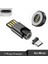 Mikro Siyah Uslıon 540 Döndür Mini Manyetik Şarj Cihazı iPhone Huawei Xiaomi Samsung Kablo Veri Transferi USB Tip C Cep Telefonu Şarj (Yurt Dışından) 1