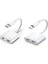 Çift Tip C 2 In 1 Tip C 3.5mm Kulaklık Jakı Ses Şarj Splitter Adaptörü Samsung Galaxy S22 S21 Artı Çift USB C Aux Konektörü (Yurt Dışından) 2
