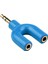 Yeşil 3.5mm Stereo Ses Y-Splitter 2 Kadın 1 Erkek Kablo Adaptörü Kulaklık Kulaklık Cep Telefonu Bilgisayar Mp3 (Yurt Dışından) 5