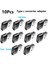 Tip C'den Usb'ye 10 Adet 10 Adet Otg Tip-C'den Mikro USB Tip C'ye USB 3.0 Dişi Adaptör Evrensel Cep Telefonu Veri Hattı Şarj Dönüştürücü (Yurt Dışından) 3