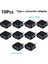 Tip C'den Usb'ye 10 Adet 10 Adet Otg Tip-C'den Mikro USB Tip C'ye USB 3.0 Dişi Adaptör Evrensel Cep Telefonu Veri Hattı Şarj Dönüştürücü (Yurt Dışından) 5