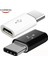 2 Adet (Siyah) Mini Mikro USB USB Tip C Otg Adaptörü Hızlı Şarj Dönüştürücü Huawei Xiaomi Samsung Galaxy Sync Şarj Aleti Kablosu Konektörü (Yurt Dışından) 2
