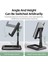 Siyah Masaüstü Ayarlanabilir Cep Telefonu Standı, iPad Tablet iPhone Samsung Smart Için Çok Açılı Evrensel Katlanabilir Stand (Yurt Dışından) 4