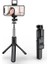 Siyah LED Monopod Mobil Selfie Çubuğu Tripod Işık Lambası Telefon Hücre Tutucu Akıllı Telefon Standı Bluetooth Teleskopik Geri Çekilebilir (Yurt Dışından) 1