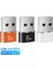 Siyah Tip-C 3 Adet 1/3 Adet 6A Tip C USB 3.0 Otg Adaptör USB C Dişi USB Erkek Veri Dönüştürücü MacBook Pro Samsung Xiaomi Usbc Konektörü (Yurt Dışından) 4