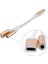 Gül Altın Sıcak!tip C 3.5 Jack Kulaklık USB C 3.5mm Aux Kulaklık Adaptörü Ses Kablosu Huawei V30 Mate 20 P30 Pro Xiaomi Mi 10 9 (Yurt Dışından) 5