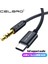 Kırmızı USB Tipi C Aux Kablo Jakı 3.5mm Ses Kablosu USB C 3.5 mm Adaptörü Samsung S21 20 Huawei Xiaomi Araba Kulaklık Hoparlör Aux Kablosu (Yurt Dışından) 4