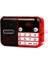 Kırmızı Taşınabilir Radyo Alıcısı Mini Fm Dijital Şarj Edilebilir Hoparlör El USB Tf Handsfree Cepler Mp3 Çalar Telefon Için Mp4 KK-190 (Yurt Dışından) 1