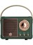 Yeşil Mini Kablosuz Retro Bluetooth Hoparlör Vintage Fm Radyo Taşınabilir USB Arayüzü Klasik Dekorasyon Hoparlörler Seyahat Müzik Çalar (Yurt Dışından) 1