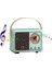 Mavi Retro Bluetooth Hoparlör Vintage Fm Radyo Eski Moda Klasik Stil Güçlü Bas Geliştirme ile Kablosuz Retro Hoparlör (Yurt Dışından) 1
