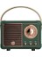 Yeşil Kablosuz Stereo Retro Hifi Bluetooth V5.0 Hoparlör HM11 Taşınabilir Vintage Hoparlör Tam Aralıklı 50HZ-20KHZ Seyahat Müzik Çalar (Yurt Dışından) 1