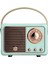 Yeşil Kablosuz Stereo Retro Hifi Bluetooth V5.0 Hoparlör HM11 Taşınabilir Vintage Hoparlör Tam Aralıklı 50HZ-20KHZ Seyahat Müzik Çalar (Yurt Dışından) 2