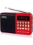 Kırmızı Mini Taşınabilir Radyo El Şarj Edilebilir Dijital Fm USB Tf Mp3 Çalar Hoparlör Hava Durumu Radyo Istasyonu Çalar Saat (Yurt Dışından) 1