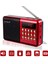 Kırmızı Mini Taşınabilir Radyo El Şarj Edilebilir Dijital Fm USB Tf Mp3 Çalar Hoparlör Hava Durumu Radyo Istasyonu Çalar Saat (Yurt Dışından) 2