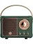 Yeşil Kablosuz Bluetooth Uyumlu Hoparlör Subwoofer Retro Açık USB Fm Dizüstü Bilgisayar Hoparlörü Su Geçirmez Ses Mini Hoparlör (Yurt Dışından) 1