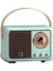 Yeşil Kablosuz Bluetooth Uyumlu Hoparlör Subwoofer Retro Açık USB Fm Dizüstü Bilgisayar Hoparlörü Su Geçirmez Ses Mini Hoparlör (Yurt Dışından) 5
