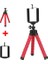 Kırmızı Tripod Kiti Telefon Için Tripod Esnek Sünger Ahtapot Mini Tripod iPhone Samsung Xiaomi Için Akıllı Telefon Tutucu Klip Standı Gopro 9 8 7 (Yurt Dışından) 1