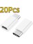 20 Adet Beyaz 50/100 Adet Adaptör Mikro USB Tip C Otg Fiş Android Mikro USB Konektörü Tip C Samsung Huawei Xiaomi Android Telefon Için (Yurt Dışından) 1