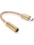 Altın Tip-C - 3,5mm Kulaklık Kablosu Adaptörü Tip-C Erkek - 3,5mm Kadın Ses Kablosu Adaptörü Samsung Xiaomi 12S URLTRA/12S Pro (Yurt Dışından) 1