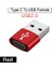 Kırmızı C 2pcs 2pcs Şarj Adaptörü Usb3.0 Tip C Otg Konnektör Tip-C USB Erkek Tip-C Adapt Dönüştürücü Pc MacBook Araba USB ipad Için (Yurt Dışından) 1