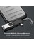 Zincirli Gümüş 2'si 1 Arada Tip-C USB 3.0 Dişiden Mikro USB Otg Adaptörüne Android Telefon Için Veri Dönüştürücü Tablet Için Sabit Disk Alüminyum Alaşımlı (Yurt Dışından) 5