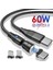 Kırmızı 2m Kablo 60W Pd Hızlı Şarj Kablosu USB Tip C Mikro Manyetik Veri Kabloları iPhone Şarj Kablosu Macbook Dizüstü Bilgisayar Için Mikro (Yurt Dışından) 4