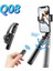 Q08 Beyaz Kaıqısj El Sarsıntıyı Ortadan Kaldırır Gimbal Sabitleyici Telefon Eylem Kamera Selfie Sopa Tripod Akıllı Telefon Için Gopro Vlog Kayıt (Yurt Dışından) 5