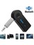 Siyah 2 In 1 Kablosuz Bluetooth 5.0 Alıcı Adaptörü 3.5mm Jack Araba Müzik Ses Aux A2DP Kulaklık Alıcısı Handsfree (Yurt Dışından) 3
