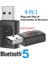 4 In 1 Mini Bluetooth 5 0 Ses Alıcı Verici 4 In 1 3 5mm Jack Aux USB Stereo Müzik Kablosuz Adaptör (Yurt Dışından) 1