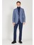 ALTINYILDIZ CLASSICS Erkek Açık Mavi Slim Fit Dar Kesim Mono Yaka Desenli Blazer Ceket 4