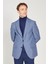 ALTINYILDIZ CLASSICS Erkek Açık Mavi Slim Fit Dar Kesim Mono Yaka Desenli Blazer Ceket 1
