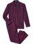 Flanel Pijama Takımı, Mavi-Bordo 2