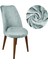 Riselerhome Kadife Sandalye Kılıfı Retro Oval Sandalye Örtüsü Sandalye Koruma Tekli 1