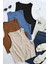 4'lü Paket 4 Renk Takım Kadın Kolsuz Örme Kumaş Bluz Crop 1