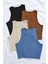 4'lü Paket 4 Renk Takım Kadın Kolsuz Örme Kumaş Bluz Crop 2