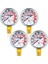 4 Adet 0-200 Psi Hava Basıncı Göstergesi 1/8ın Erkek Npt Bağlantısı Hava Göstergesi Alt Yan Montaj 1.57IN Kadranlı Hava Kompresörü Göstergesi (Yurt Dışından) 1