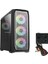 N5 Mf 500W Atx Mid Tower 4 Rgb Fanlı Kasa 1 x Kulaklık, 1 x Mikrofon, 2 x USB 2.0, 1 x USB 3.0, Fan Kontrol, Renkli Akralik Panel, PCI/AGP365MM 1