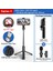Seçenek 3 Selfie Çubuğu Katlanabilir Mini Tripod ile Dolgu Işığı Bluetooth Uzaktan Deklanşör Geri Çekilebilir Çubuk Huawei Xiaomi iPhone Cep Telefonu Için (Yurt Dışından) 1