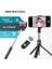 Siyah Taşınabilir Kablosuz Selfie Çubukları Tripod Bluetooth Deklanşör Uzaktan Kumanda Katlanabilir Monopod Akıllı Telefon Standı Katlanabilir Teleskopik (Yurt Dışından) 3