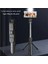 Siyah Işık Yok 100 cm Tripod Selfie Çubuğu LED Işık ile iPhone Android Cep Telefonu Tutucu Stand Kutup Çubuk Akıllı Telefon Bluetooth Uzatılabilir Monopod (Yurt Dışından) 3