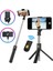 Beyaz 3in1 Kablosuz Bluetooth Selfie Sopa Katlanabilir Mini Tripod Dolgu Işığı Deklanşör Uzaktan Kumanda Ios Android iPhone 11 Xs Xr (Yurt Dışından) 4