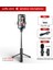Siyah Ekle Ios Roreta 2022 Yeni Katlanabilir Kablosuz Bluetooth Selfie Çubuğu Tripod Monopod Deklanşör Dolgu Işığı Paslanmaz Çelik Selfie Stck (Yurt Dışından) 1