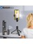 Siyah Yeni Trend Selfie Çubuğu Kablosuz Bluetooth Selfie Çubuğu Katlanabilir Mini Tripod ile Dolgu Işığı Deklanşör Uzaktan Kumanda Telefon Braketi (Yurt Dışından) 2