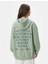 Kapşonlu Sweatshirt Arkası Baskılı Rahat Kalıp Uzun Kollu 4