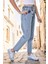 Kız Çocuk Bel Lastikli Mom Fit Dar Paça Kot Jean PANTOLON-PNT-0036 3