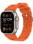 Apple Watch Series 3 4 5 44MM Kordon Katman Görünüm Spor Silikon KRD92 Turuncu 2