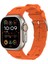 Case Street Apple Watch Se 2 2022 44MM Kordon Katman Görünüm Spor Silikon KRD92 Turuncu 2