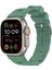 Apple Watch 4 5 44MM Kordon Katman Görünüm Spor Silikon KRD92 Yeşil 2