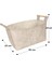 Keçe Tahta Saplı Düzeleyici Sepet - Çok Amaçlı Saklama Organizer Kutu Maxi Kahverengi 25x18x15Cm - 103709 4